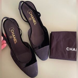 Chanel sling back flats bought them off The Real Real but didn’t fit size 36.